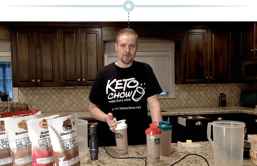 Chris Bair making Keto Chow