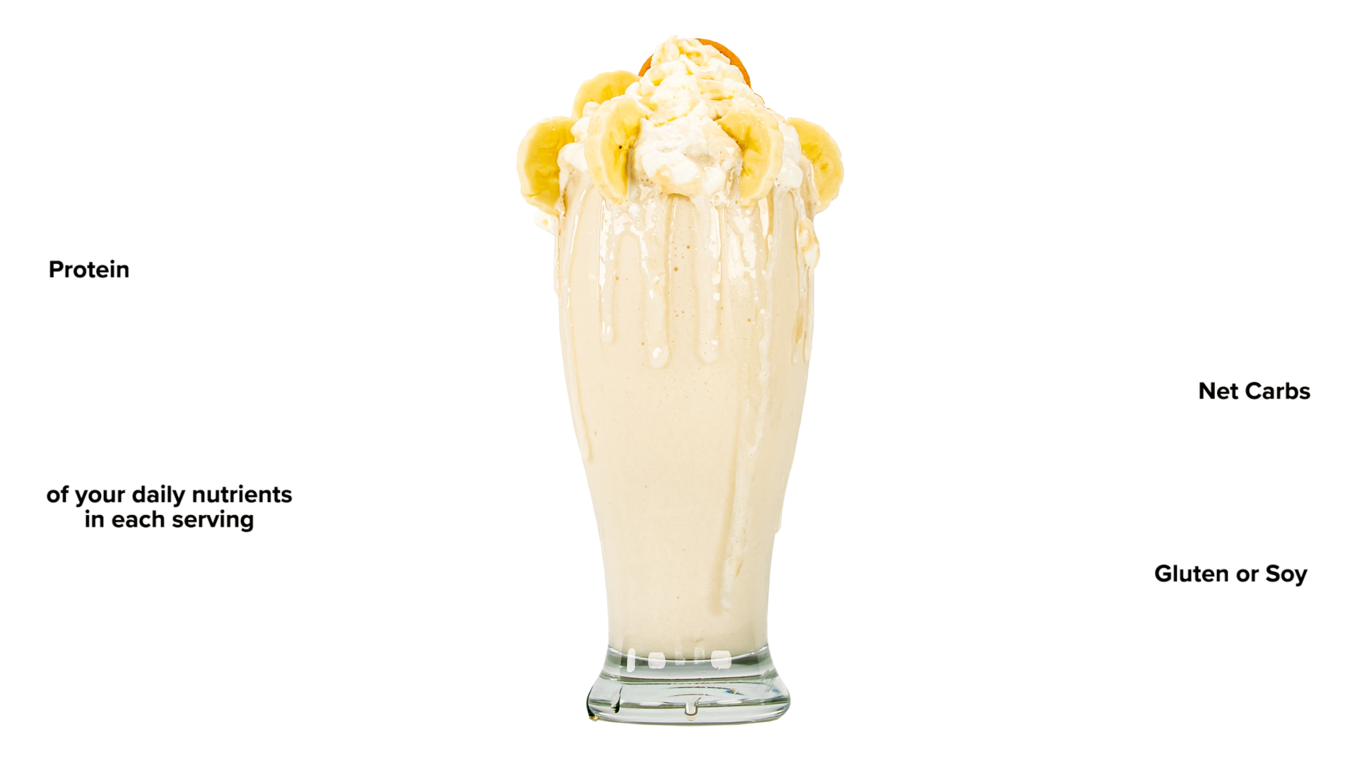 Keto Chow Banana shake with macro information