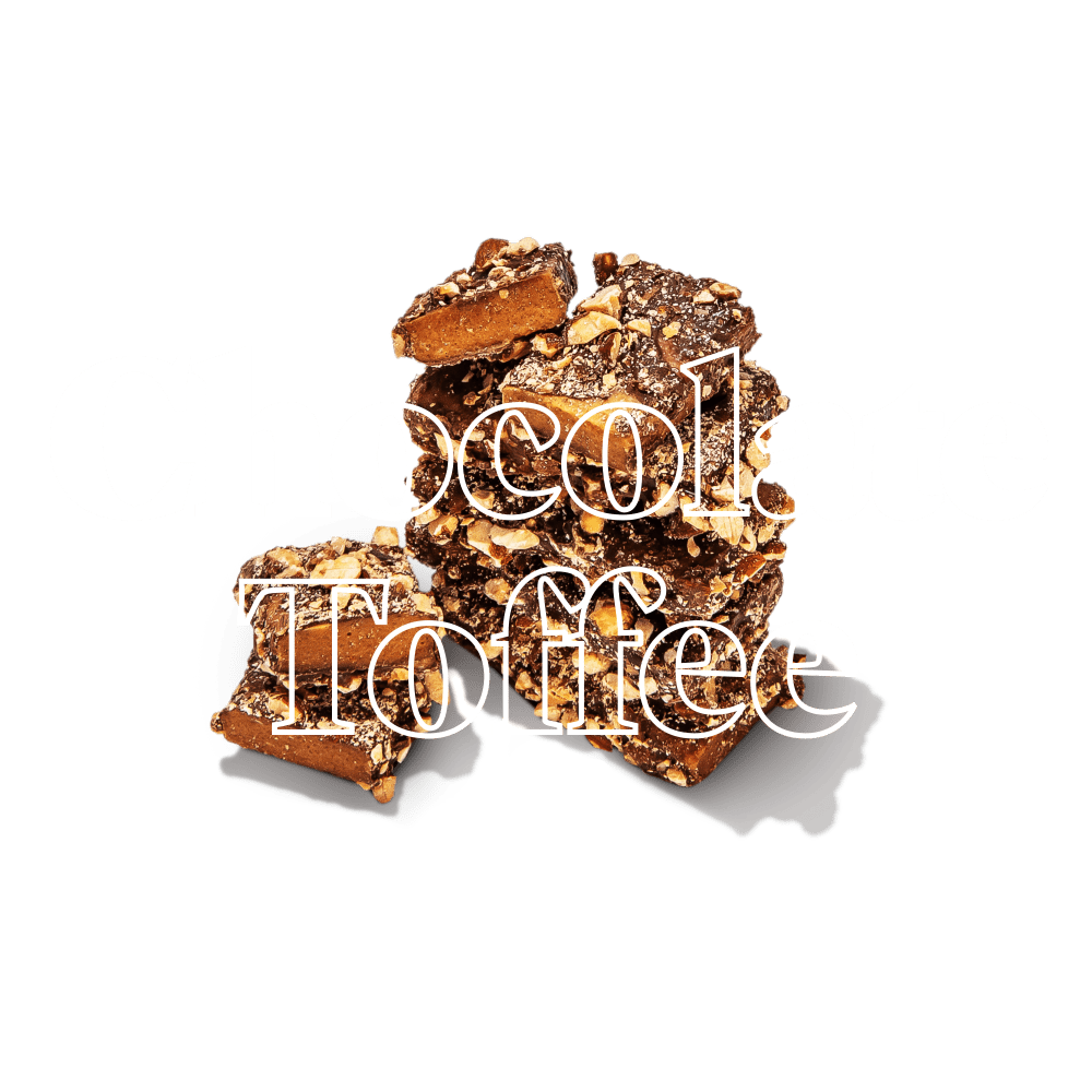Keto Chow Chocolate Toffee title with food name sake