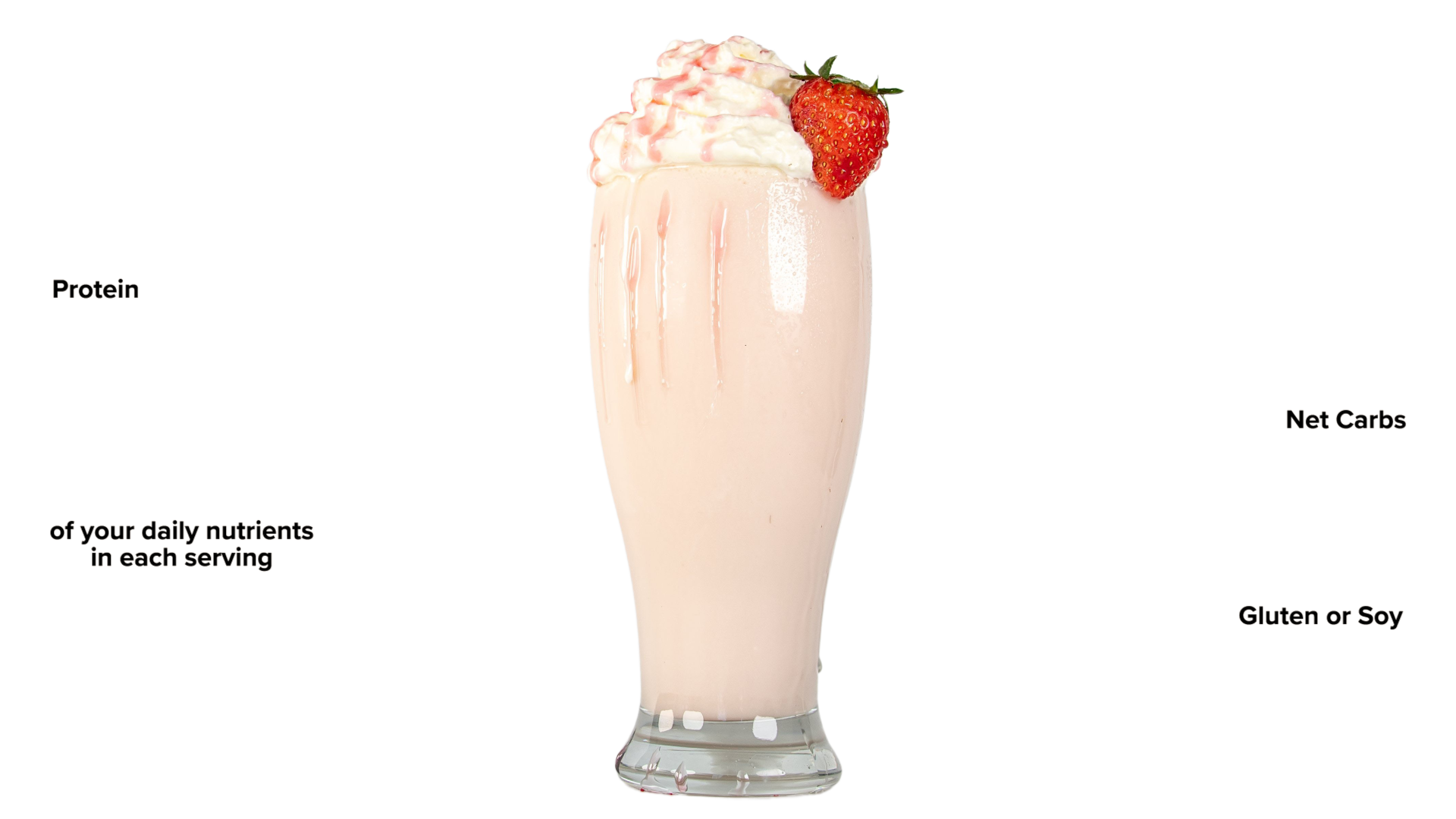 Keto Chow Strawberry shake with macro information