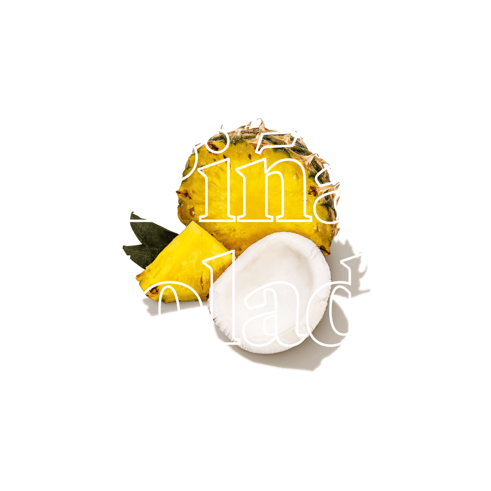 Pina Colada Keto Chow title with food name sake
