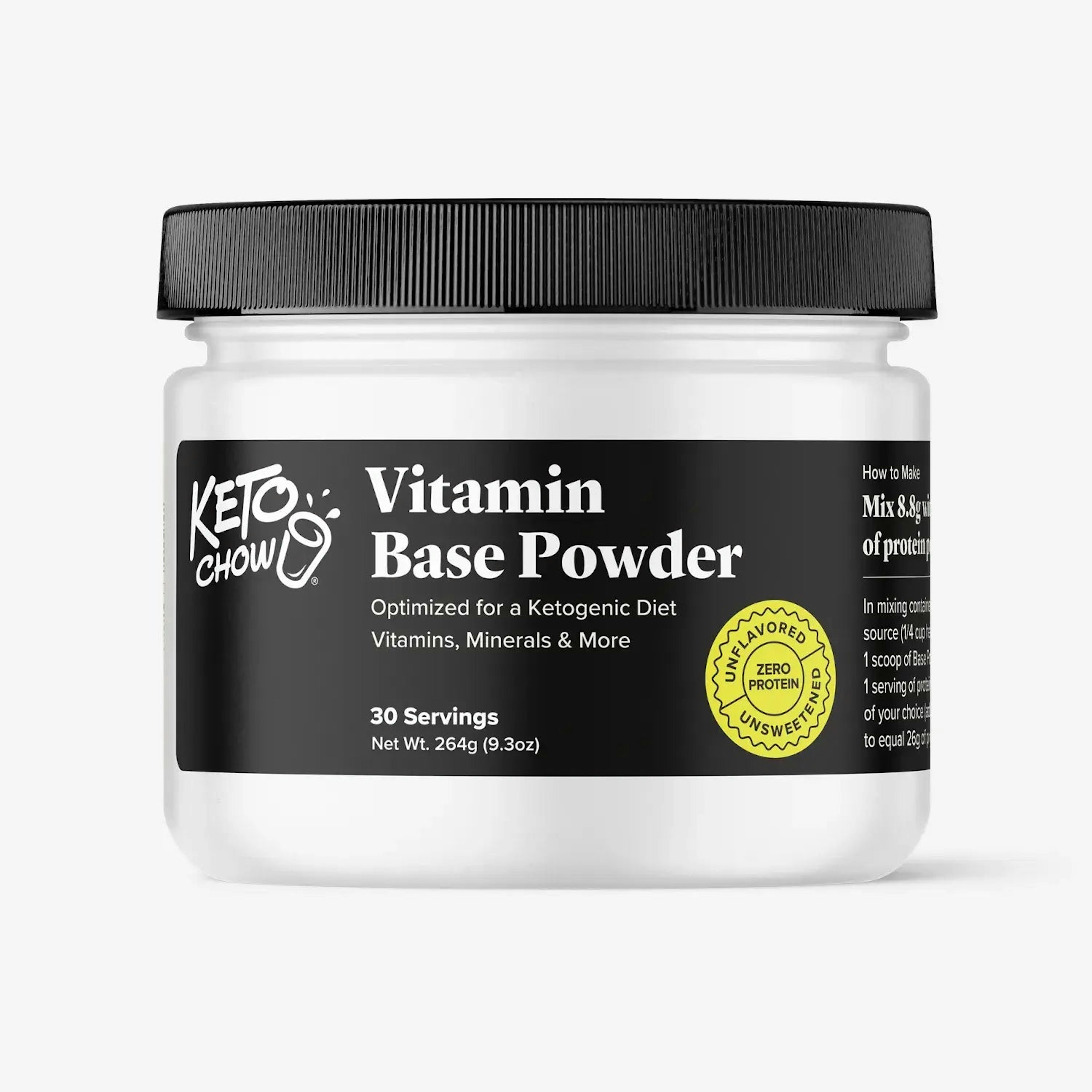 Front of Keto Chow Vitamin Base Powder