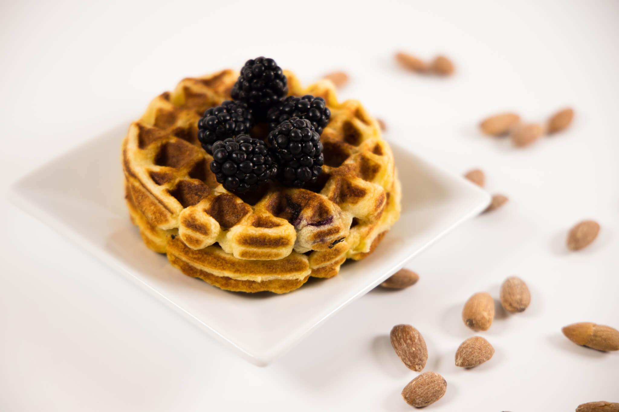 blackberry almond chaffle