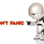 Don't panic- hitchhikers guide to the galaxy