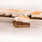 Close up - layered Baked S'more.