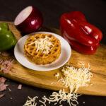 omelet waffle with cheese