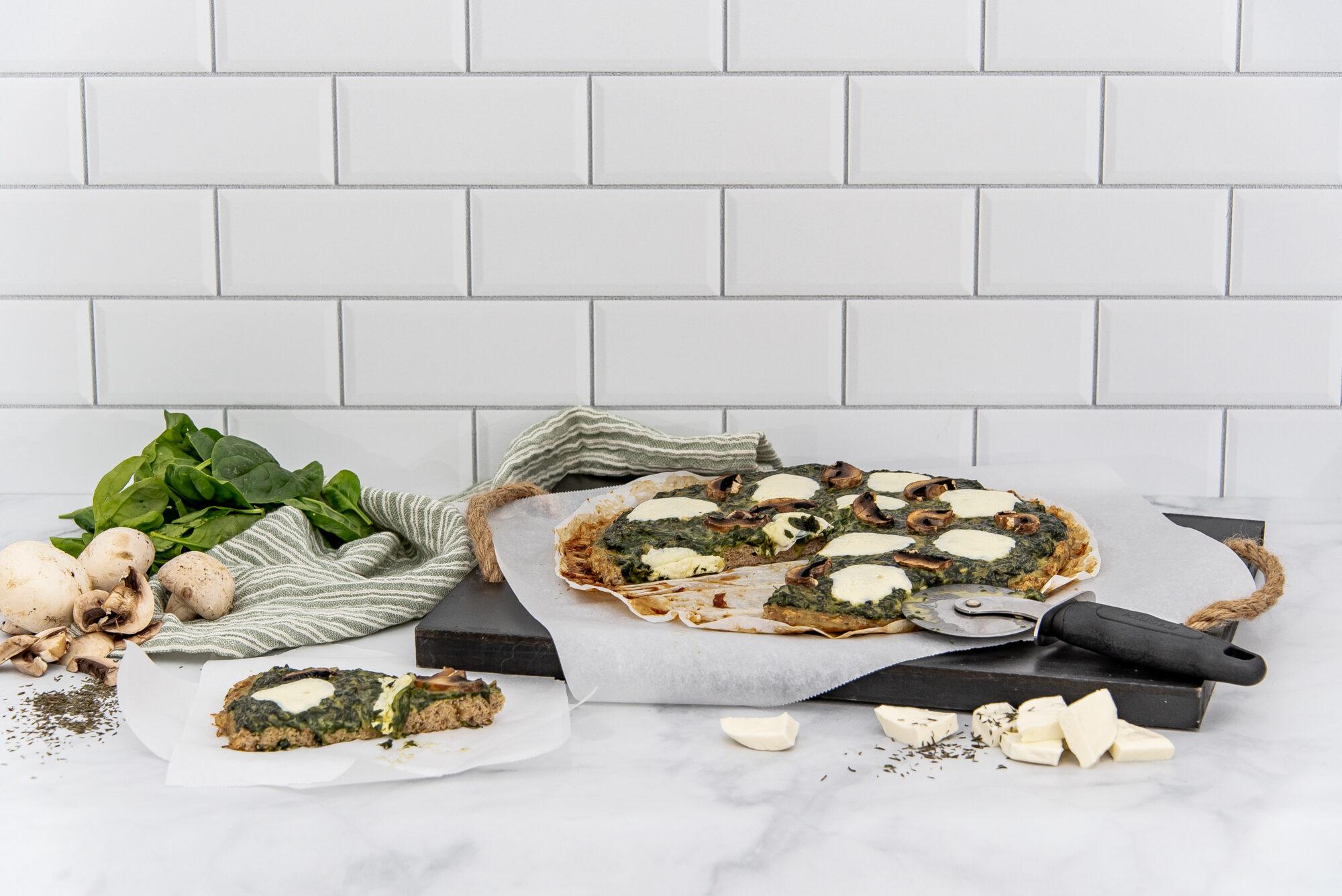 keto mushroom pizza