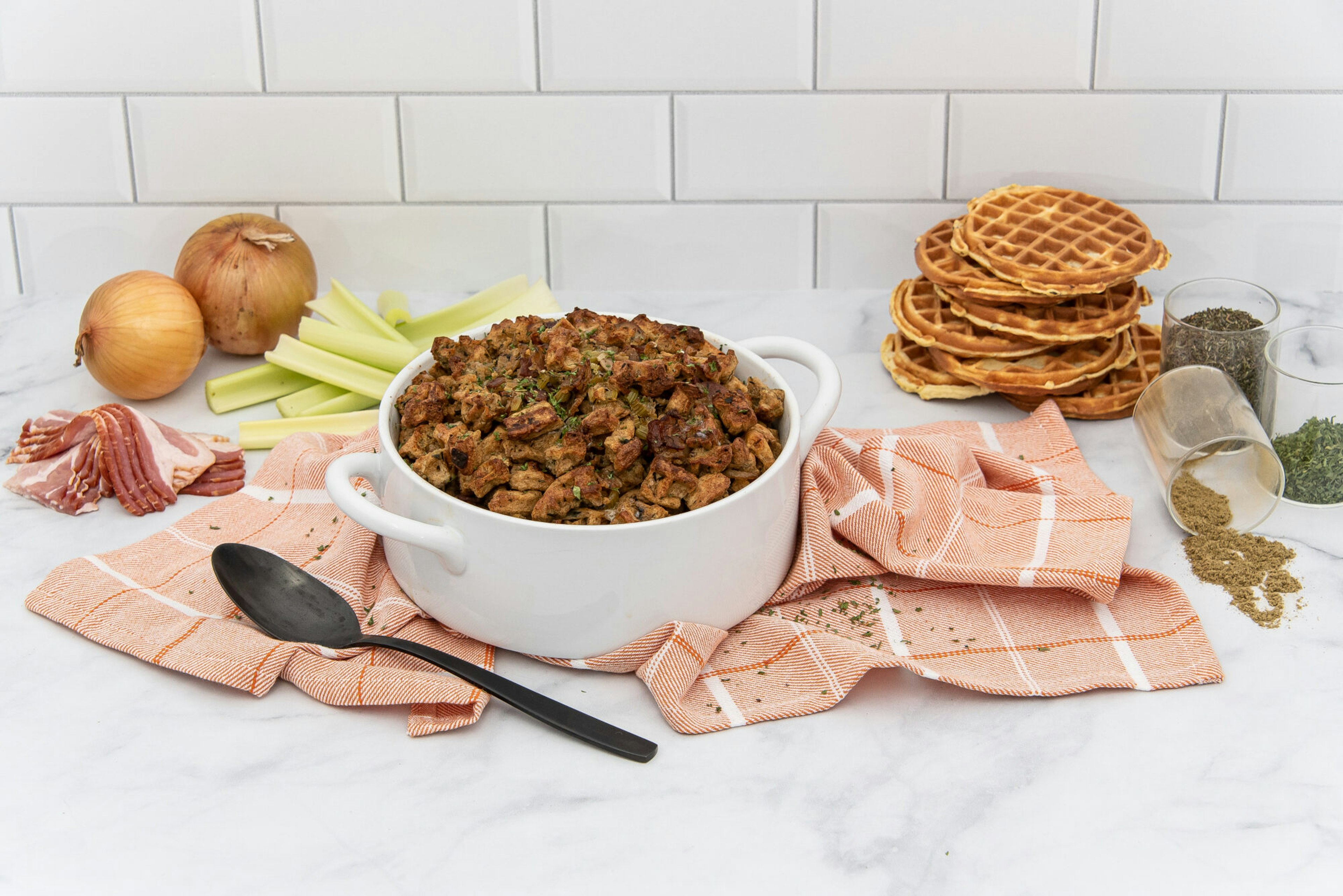 keto waffle stuffing