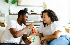 couple smiling together