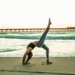 woman doing yoga