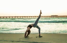 woman doing yoga